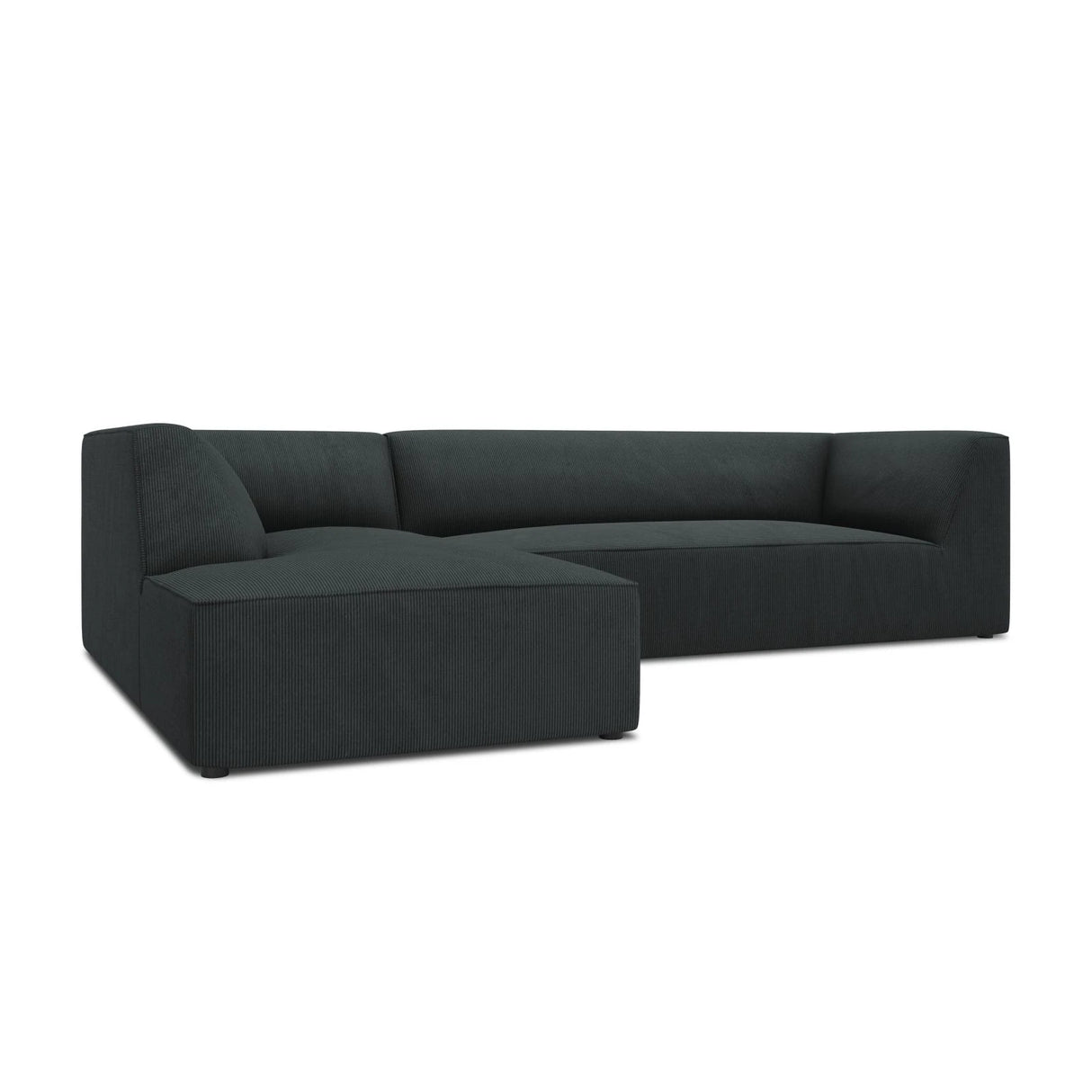Ruby 4-Sitzer Ecksofa Links, mit Bezug aus Cord (ScaBla) in Schwarz, 273x180 cm – Bild 6