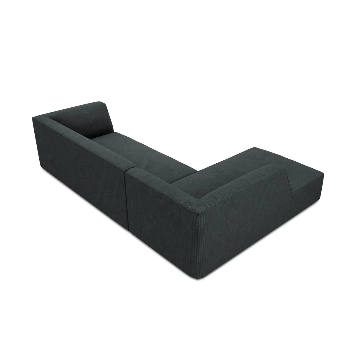 Ruby 4-Sitzer Ecksofa Links, mit Bezug aus Cord (ScaBla) in Schwarz, 273x180 cm – Bild 8