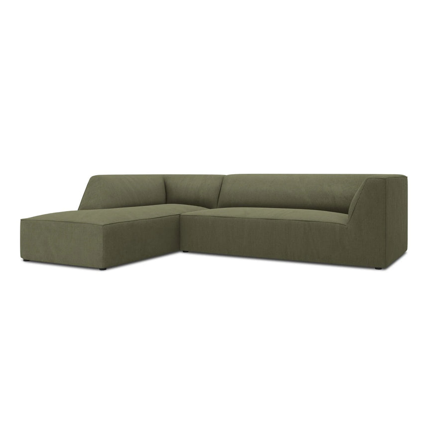 Ruby 4-Sitzer Ecksofa Links, mit Bezug aus Cord (ScaFor) in Grün, 273x180 cm – Bild 5
