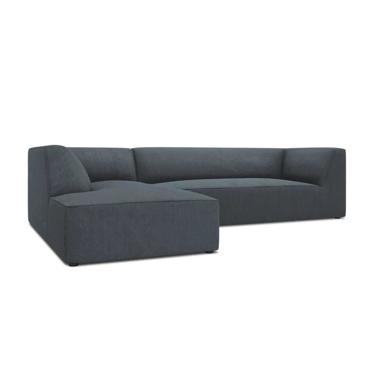 Ruby 4-Sitzer Ecksofa Links, mit Bezug aus Cord (ScaOce) in Blau, 273x180 cm – Bild 6