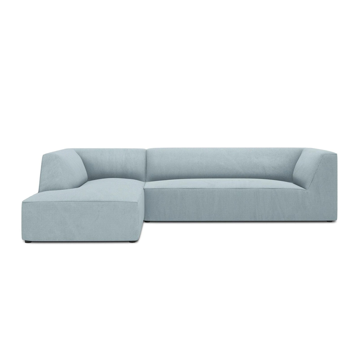 Ruby 4-Sitzer Ecksofa Links, mit Bezug aus Cord (ScaSky) in Hellblau, 273x180 cm – Bild 1