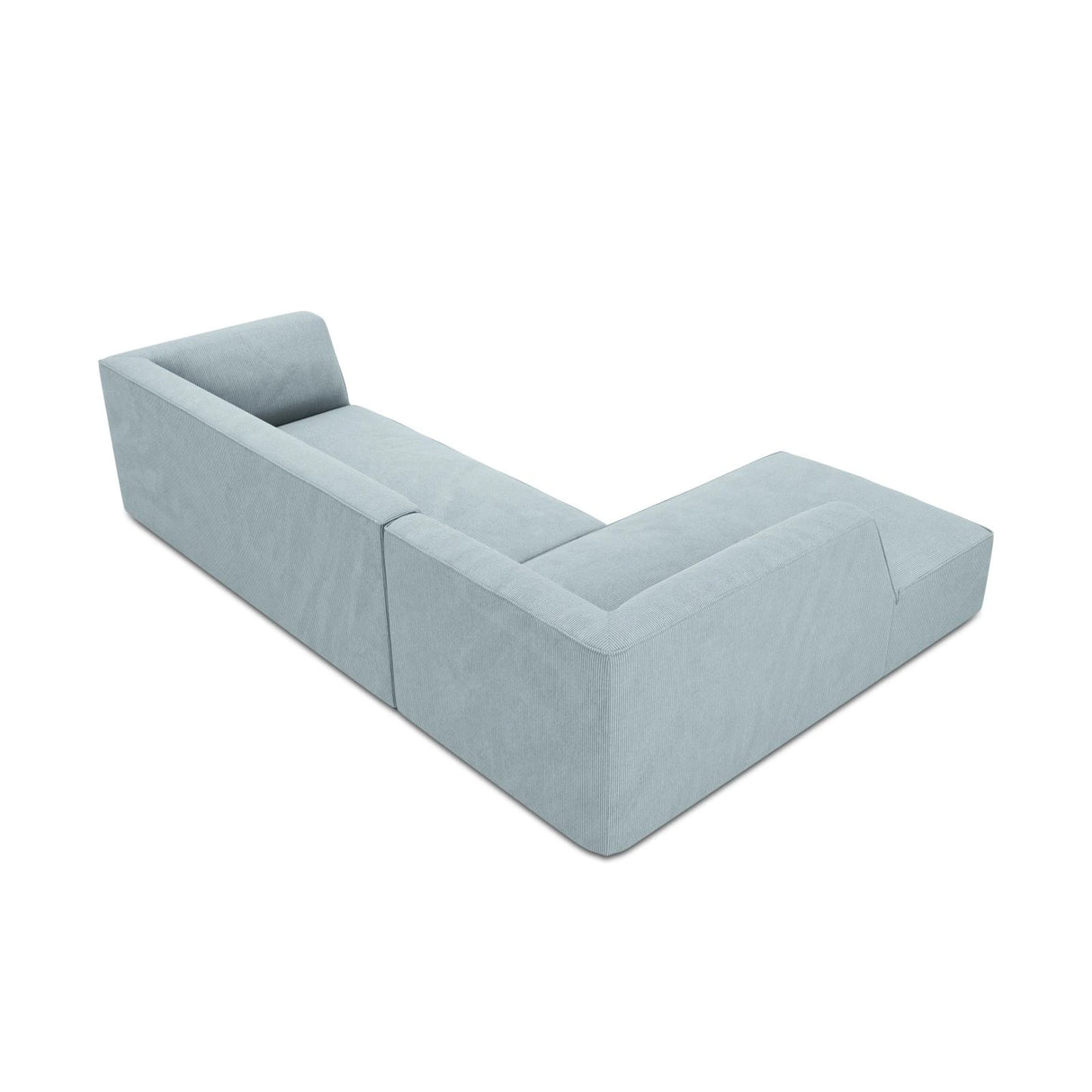 Ruby 4-Sitzer Ecksofa Links, mit Bezug aus Cord (ScaSky) in Hellblau, 273x180 cm – Bild 8