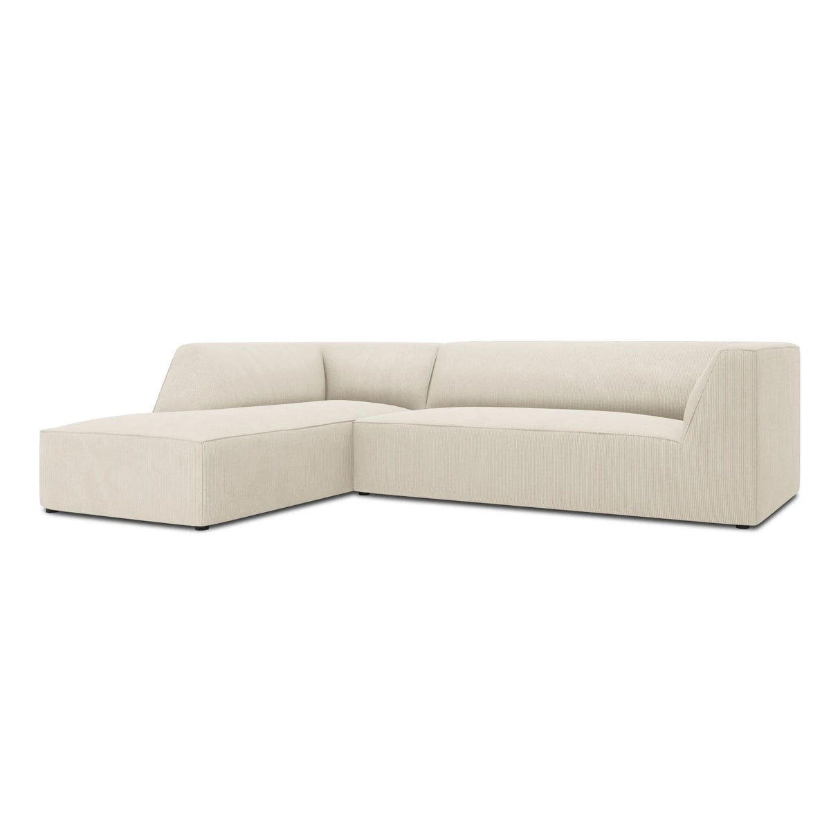 Ruby 4-Sitzer Ecksofa Links, mit Bezug aus Samt, Cord oder Strukturstoff, 273x180 cm – Bild 5