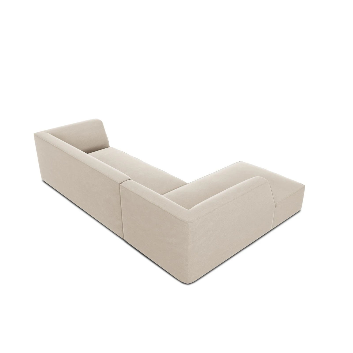 Ruby 4-Sitzer Ecksofa Links, mit Bezug aus Samt (Sal1) in Beige, 273x180 cm – Bild 8