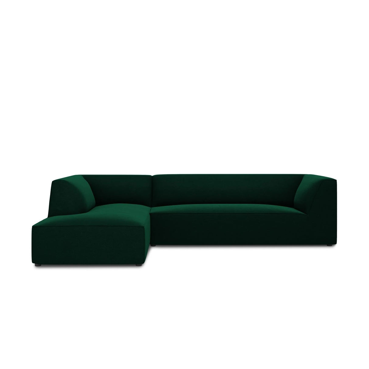 Ruby 4-Sitzer Ecksofa Links, mit Bezug aus Samt (Sal7) in Flaschengrün, 273x180 cm – Bild 1