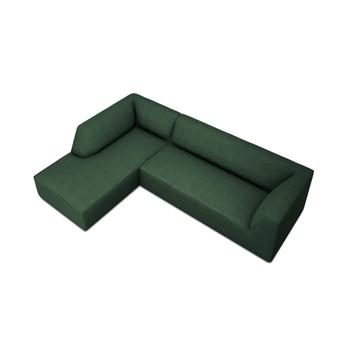 Ruby 4-Sitzer Ecksofa Links, mit Bezug aus Strukturierter Stoff (Ota14) in Grün, 273x180 cm – Bild 5