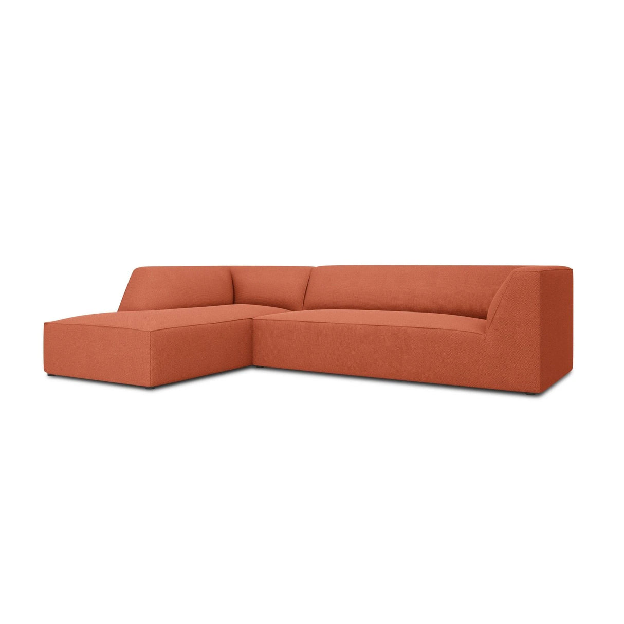 Ruby 4-Sitzer Ecksofa Links, mit Bezug aus Strukturierter Stoff (Ota2) in Coral, 273x180 cm – Bild 2