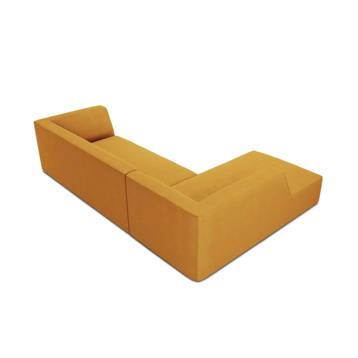Ruby 4-Sitzer Ecksofa Links, mit Bezug aus Strukturierter Stoff (Ota4) in Gelb, 273x180 cm – Bild 6