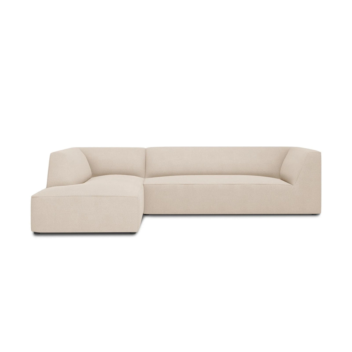 Ruby 4-Sitzer Ecksofa Links, mit Bezug aus Strukturierter Stoff (Ota8) in Beige, 273x180 cm – Bild 1