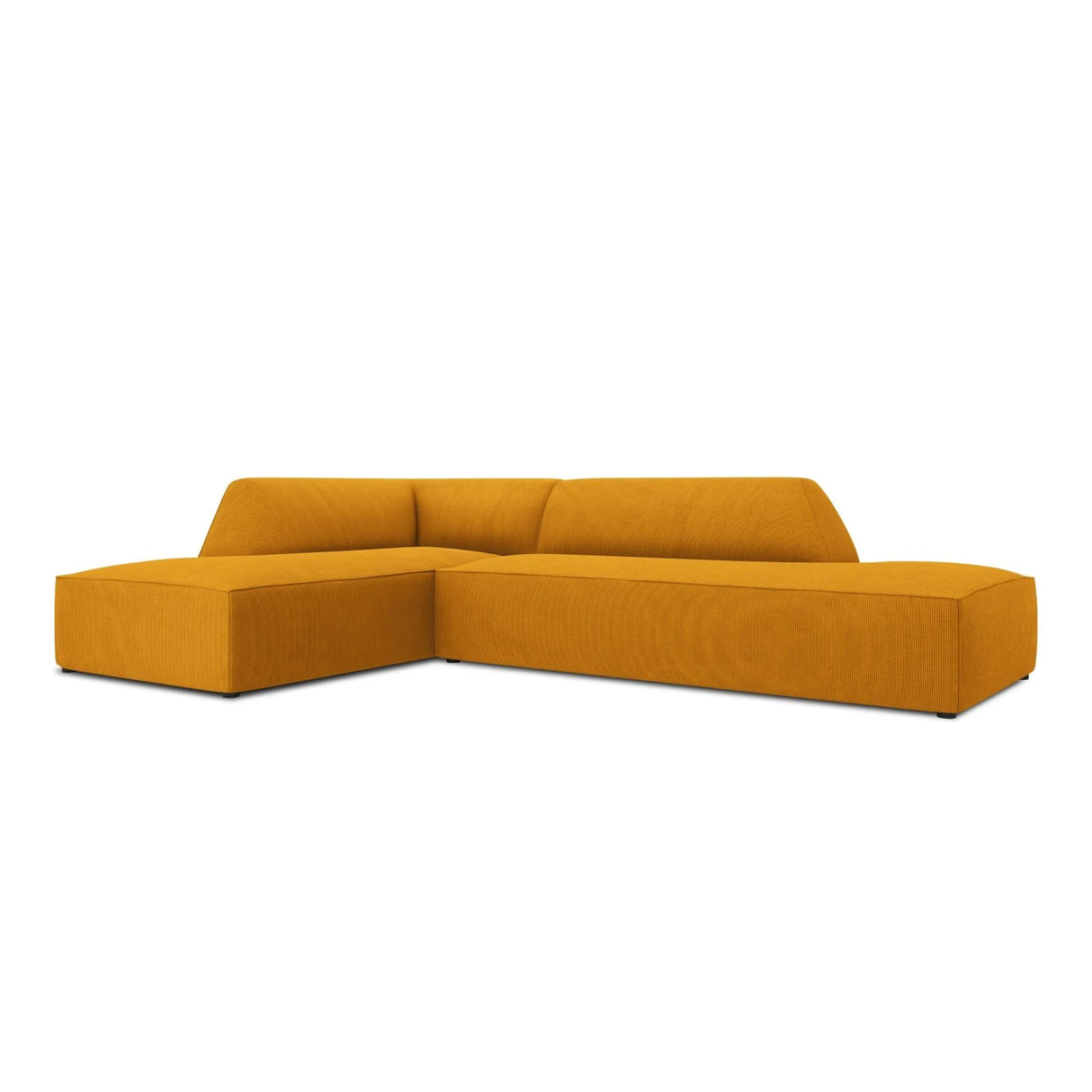 Ruby 4-Sitzer Ecksofa offen, Links, mit Bezug aus Cord (ScaMos) in Gelb, 273x180 cm – Bild 5