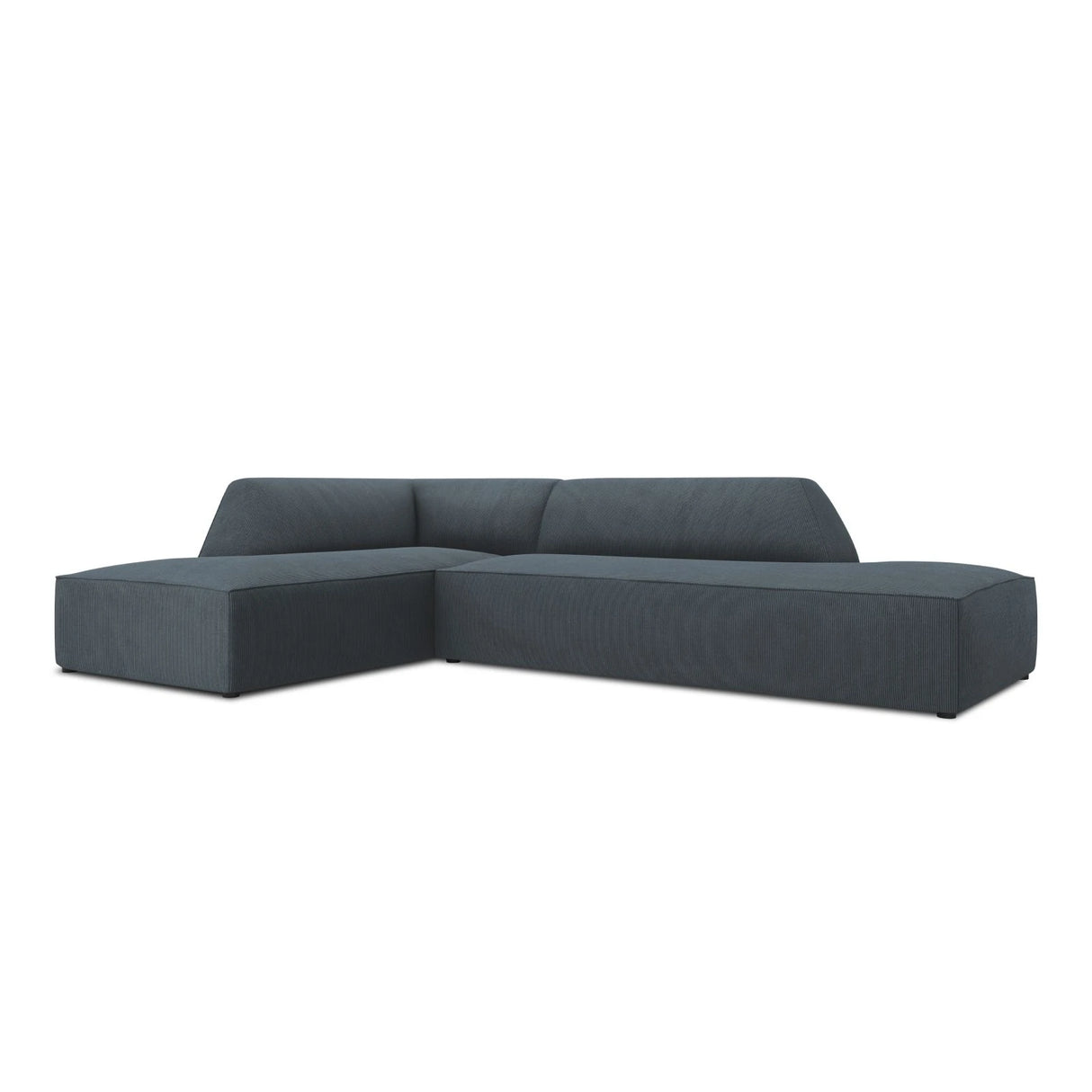 Ruby 4-Sitzer Ecksofa offen, Links, mit Bezug aus Cord (ScaOce) in Blau, 273x180 cm – Bild 5
