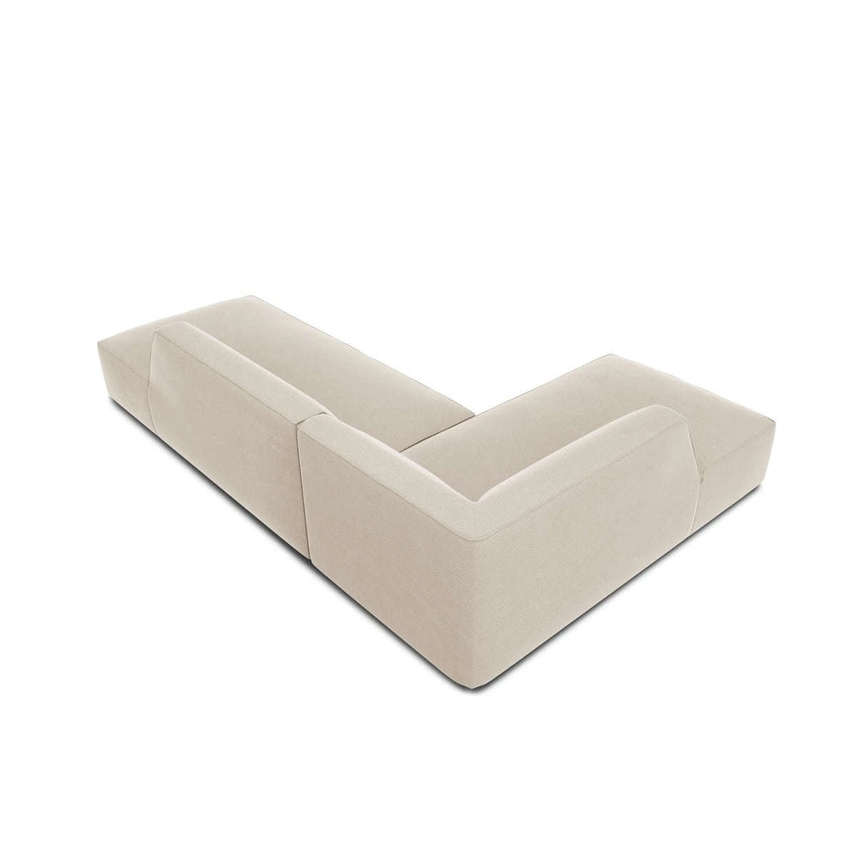 Ruby 4-Sitzer Ecksofa offen, Links, mit Bezug aus Samt (Sal1) in Beige, 273x180 cm – Bild 7