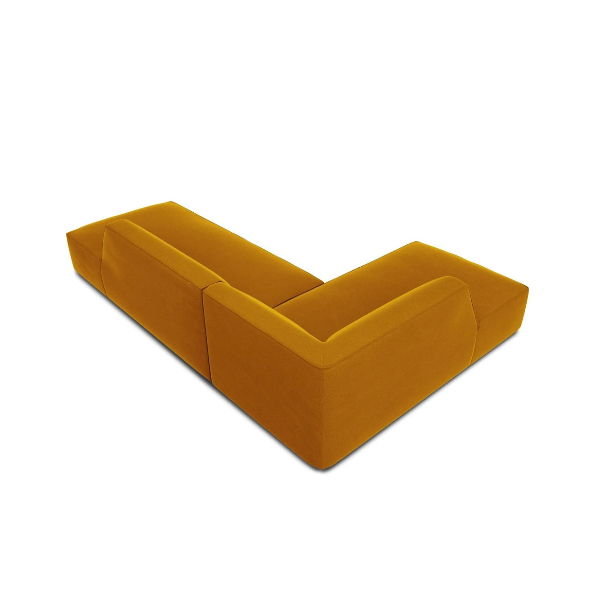 Ruby 4-Sitzer Ecksofa offen, Links, mit Bezug aus Samt (Sal10) in Gelb, 273x180 cm – Bild 7