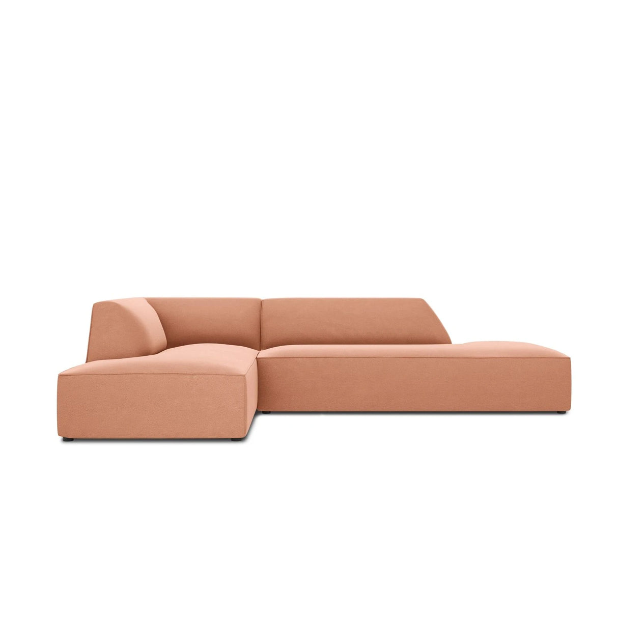 Ruby 4-Sitzer Ecksofa offen, Links, mit Bezug aus Samt (Sal11) in Rosa, 273x180 cm – Bild 1