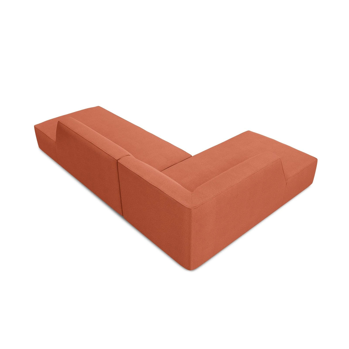 Ruby 4-Sitzer Ecksofa offen, Links, mit Bezug aus Strukturierter Stoff (Ota2) in Coral, 273x180 cm – Bild 4