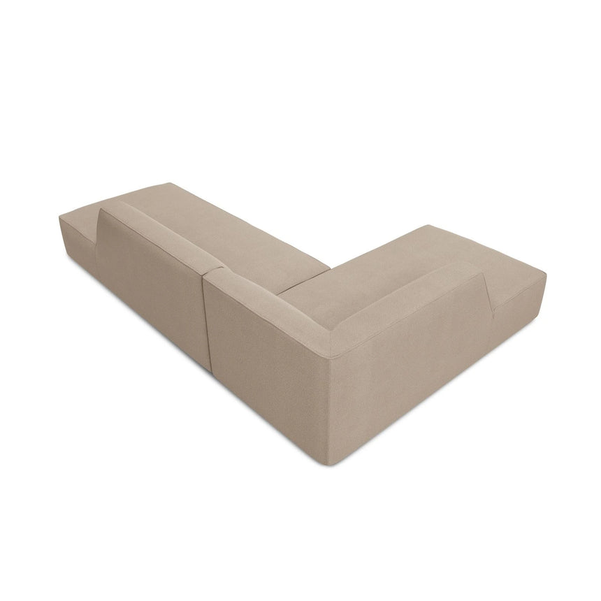 Ruby 4-Sitzer Ecksofa offen, Links, mit Bezug aus Strukturierter Stoff (Ota7) in Dunkelbeige, 273x180 cm – Bild 5