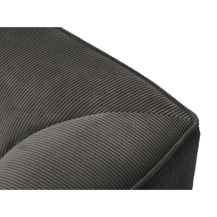 Ruby 4-Sitzer Ecksofa offen, Rechts, mit Bezug aus Cord (ScaAnt) in Dunkelgrau, 273x180 cm – Bild 4