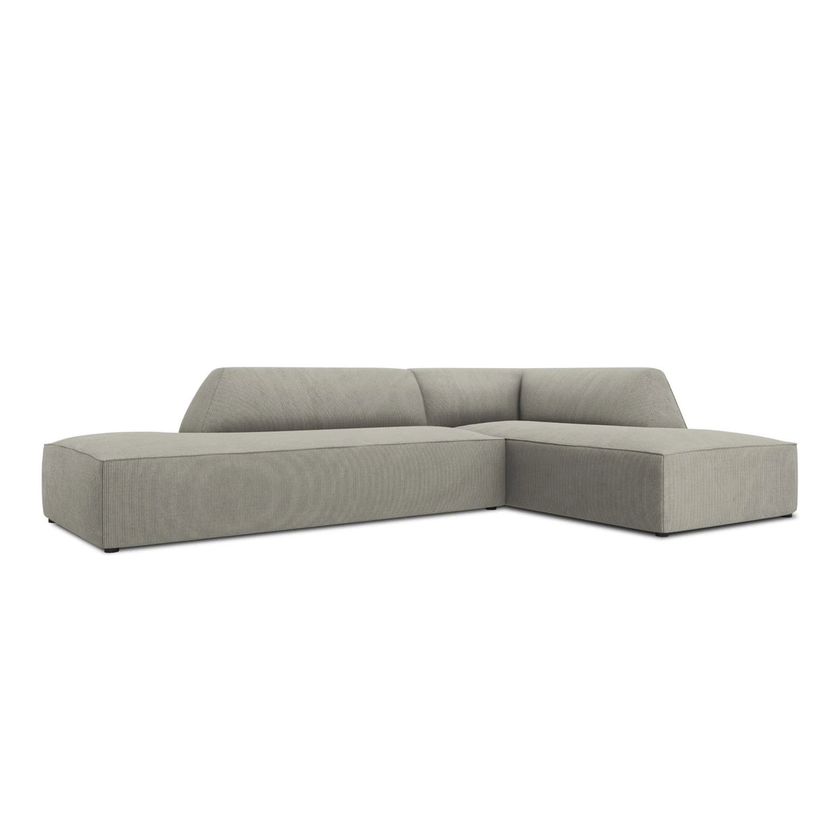 Ruby 4-Sitzer Ecksofa offen, Rechts, mit Bezug aus Cord (ScaAsh) in Hellgrau, 273x180 cm – Bild 5