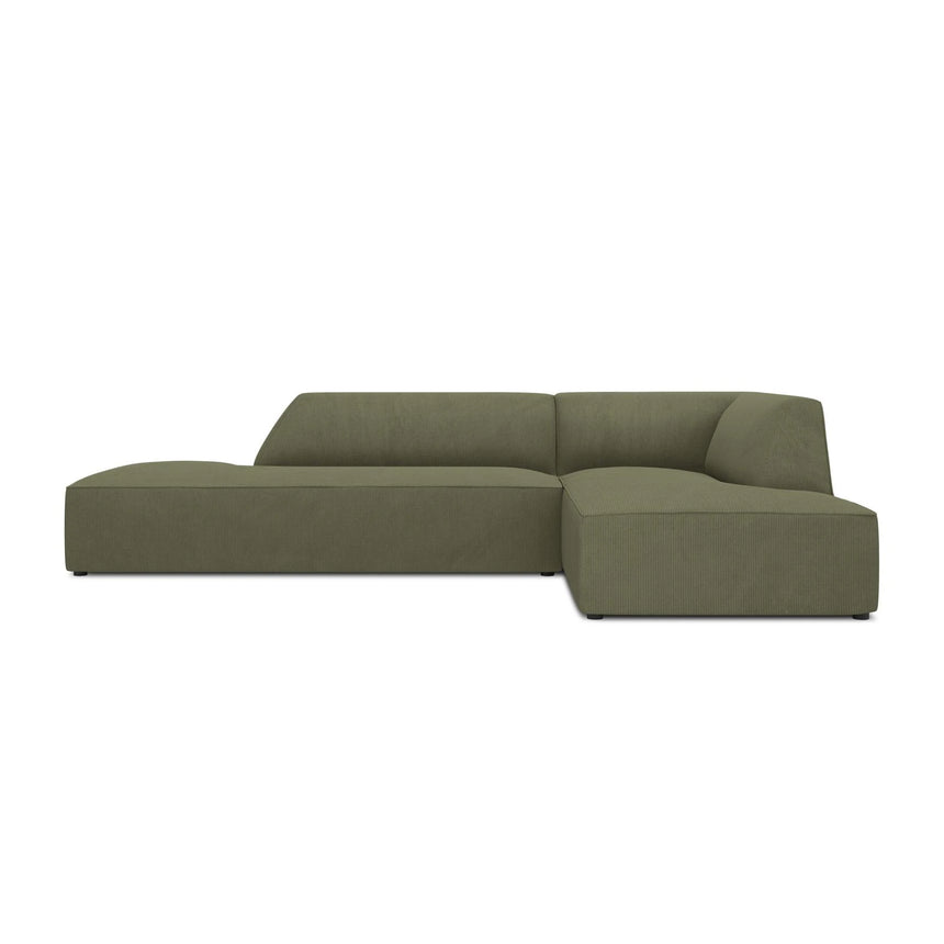 Ruby 4-Sitzer Ecksofa offen, Rechts, mit Bezug aus Cord (ScaFor) in Grün, 273x180 cm – Bild 1