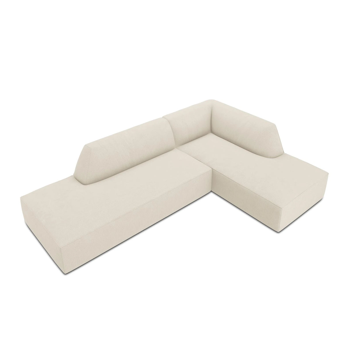 Ruby 4-Sitzer Ecksofa offen, Rechts, mit Bezug aus Samt, Cord oder Strukturstoff, 273x180 cm – Bild 6