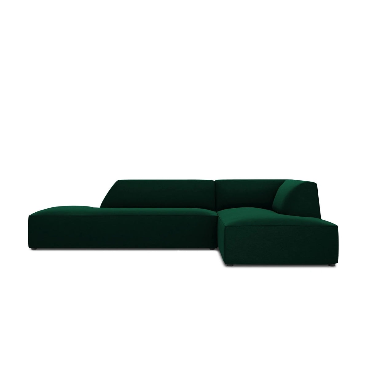 Ruby 4-Sitzer Ecksofa offen, Rechts, mit Bezug aus Samt (Sal7) in Flaschengrün, 273x180 cm – Bild 1