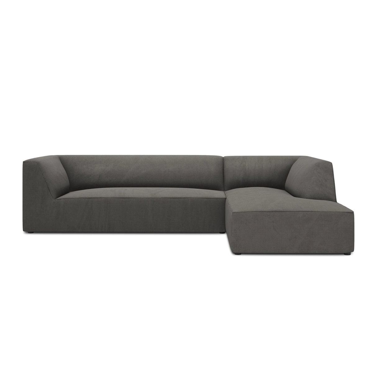 Ruby 4-Sitzer Ecksofa Rechts, mit Bezug aus Cord (ScaAnt) in Dunkelgrau, 273x180 cm – Bild 1