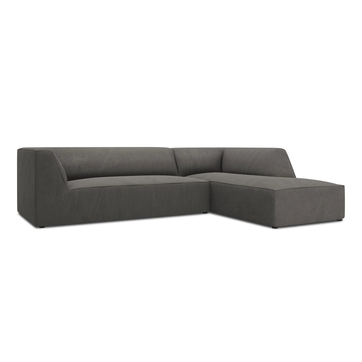 Ruby 4-Sitzer Ecksofa Rechts, mit Bezug aus Cord (ScaAnt) in Dunkelgrau, 273x180 cm – Bild 5