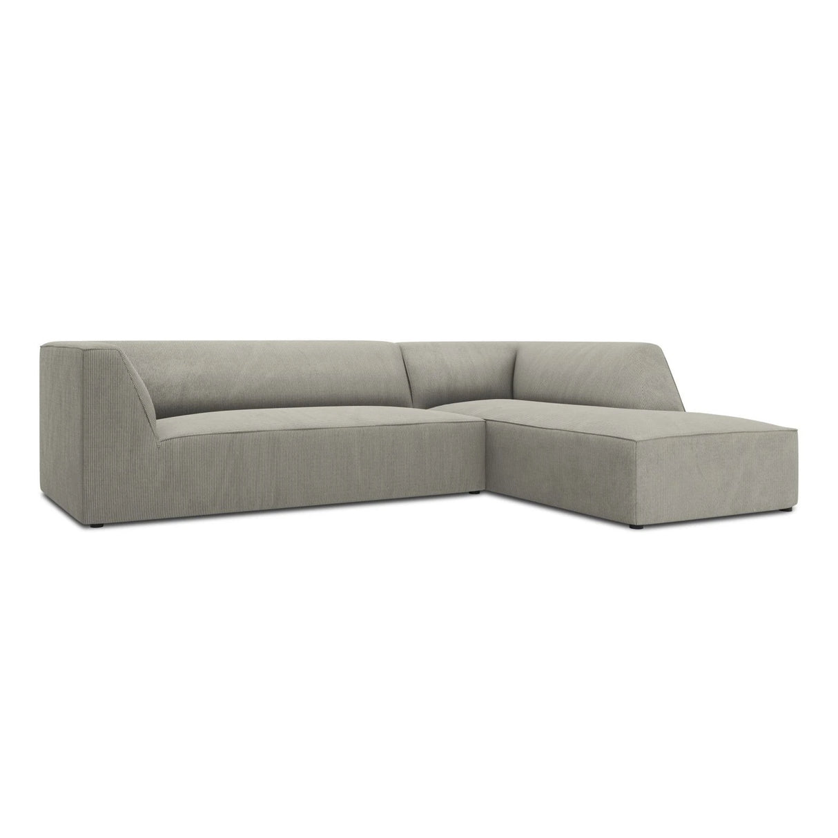 Ruby 4-Sitzer Ecksofa Rechts, mit Bezug aus Cord (ScaAsh) in Hellgrau, 273x180 cm – Bild 5