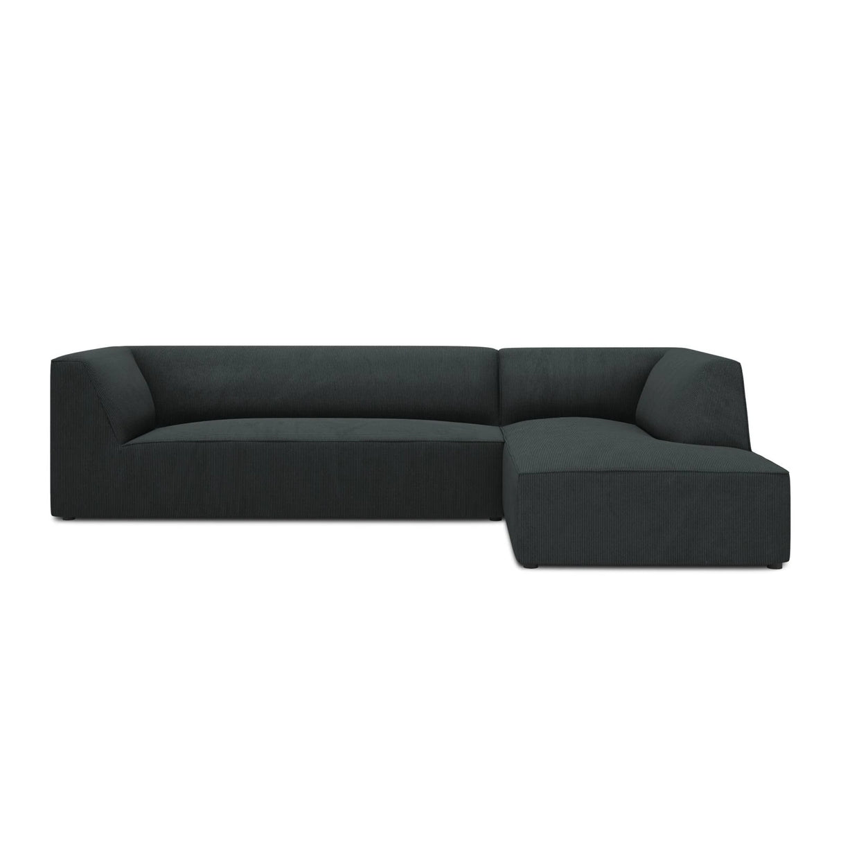 Ruby 4-Sitzer Ecksofa Rechts, mit Bezug aus Cord (ScaBla) in Schwarz, 273x180 cm – Bild 1