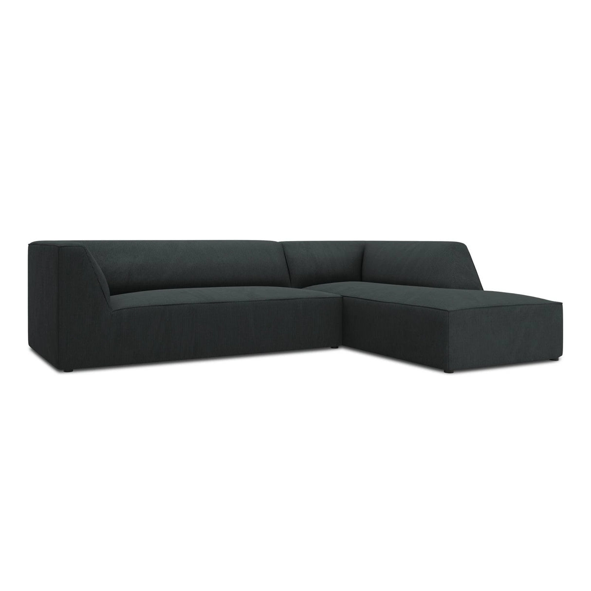 Ruby 4-Sitzer Ecksofa Rechts, mit Bezug aus Cord (ScaBla) in Schwarz, 273x180 cm – Bild 5