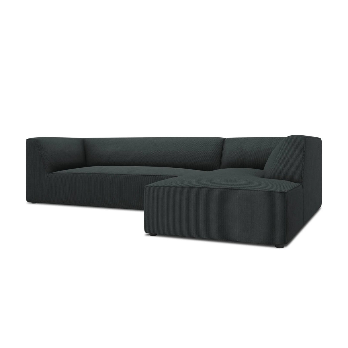 Ruby 4-Sitzer Ecksofa Rechts, mit Bezug aus Cord (ScaBla) in Schwarz, 273x180 cm – Bild 6