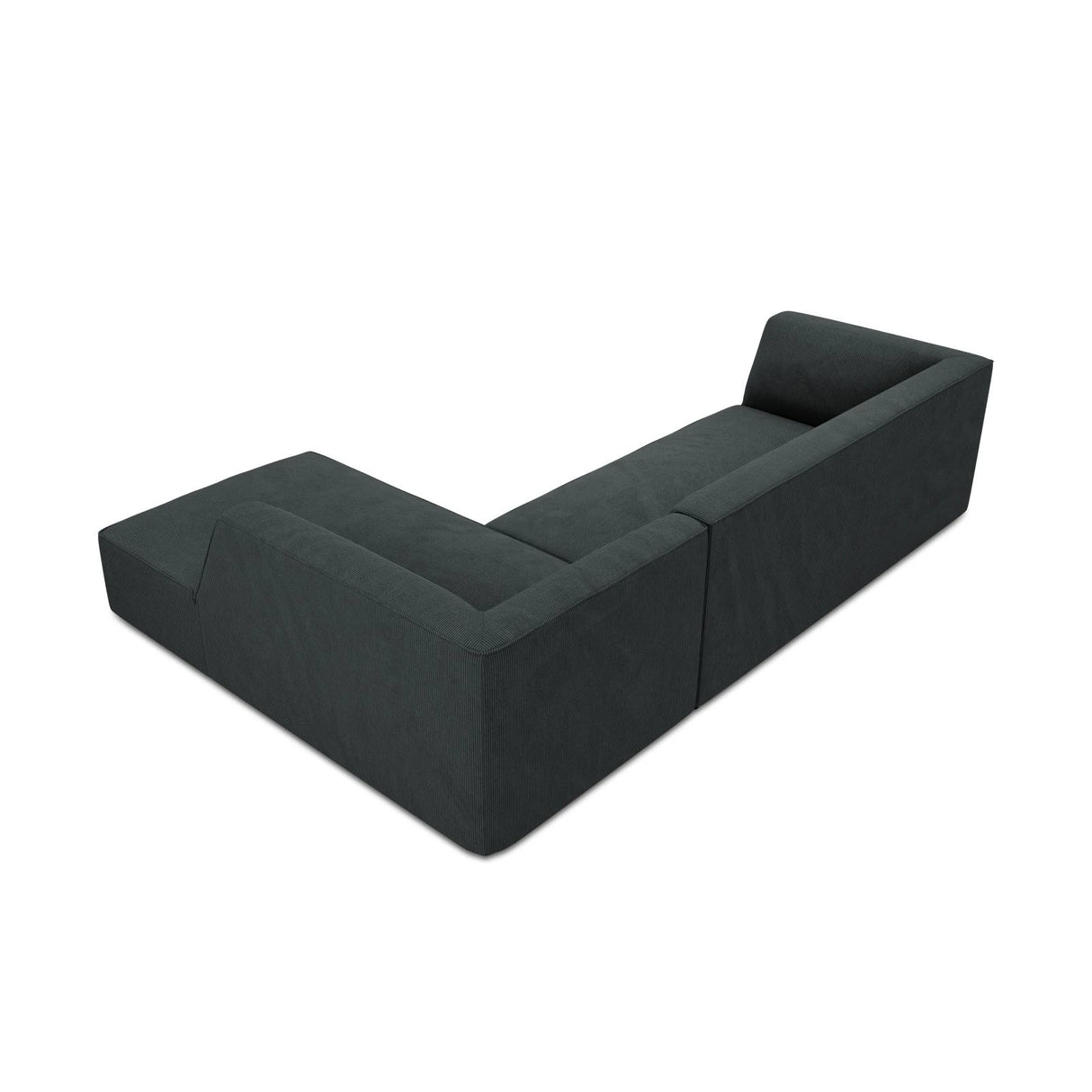 Ruby 4-Sitzer Ecksofa Rechts, mit Bezug aus Cord (ScaBla) in Schwarz, 273x180 cm – Bild 8