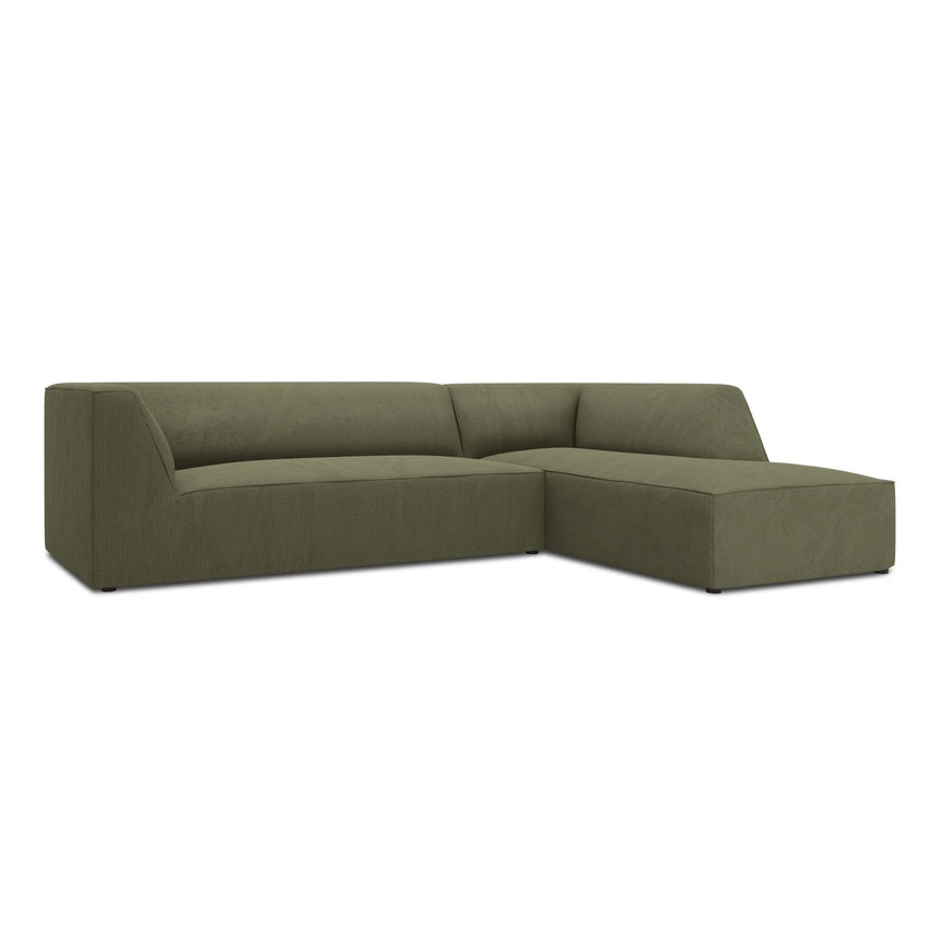 Ruby 4-Sitzer Ecksofa Rechts, mit Bezug aus Cord (ScaFor) in Grün, 273x180 cm – Bild 5