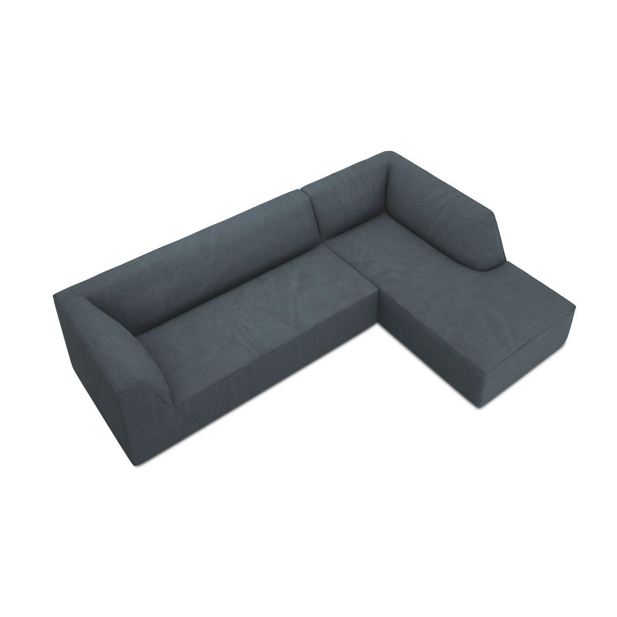 Ruby 4-Sitzer Ecksofa Rechts, mit Bezug aus Cord (ScaOce) in Blau, 273x180 cm – Bild 7