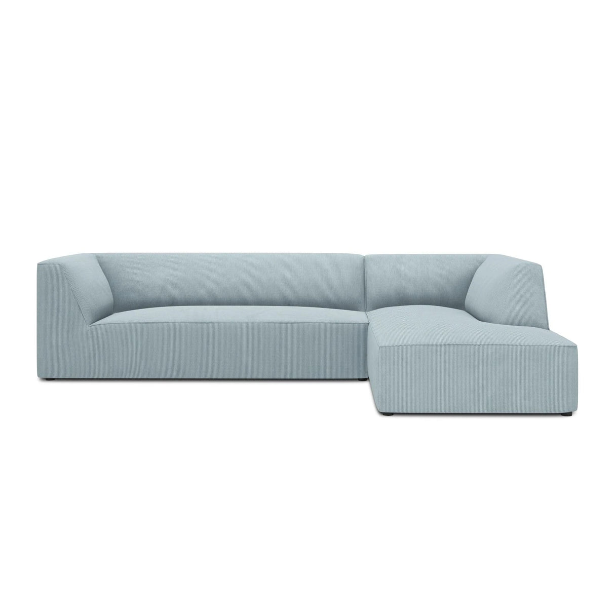 Ruby 4-Sitzer Ecksofa Rechts, mit Bezug aus Cord (ScaSky) in Hellblau, 273x180 cm – Bild 1