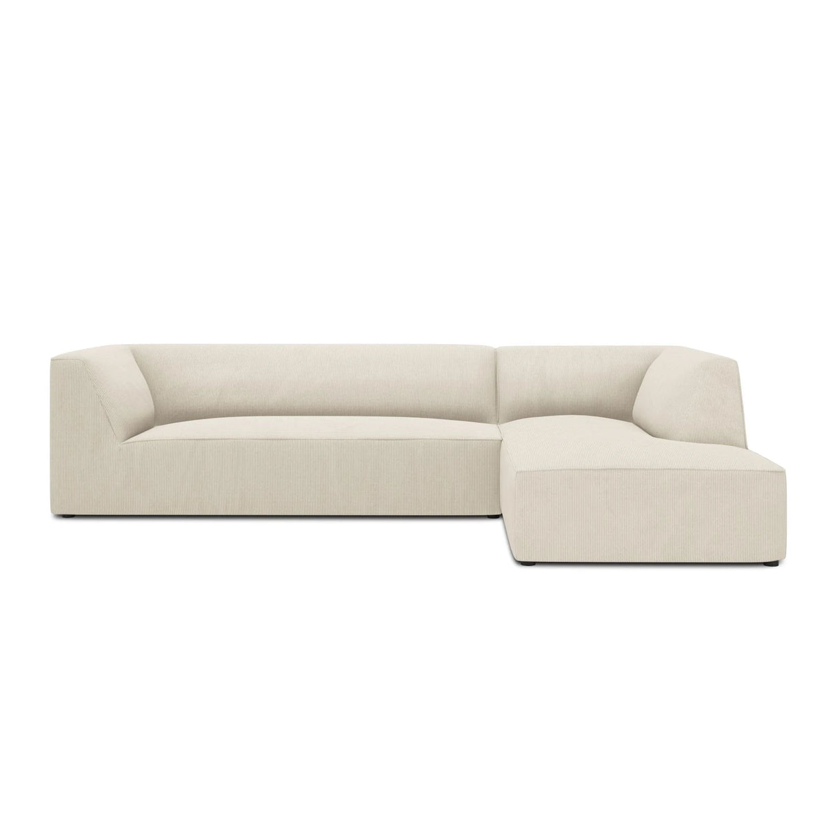 Ruby 4-Sitzer Ecksofa Rechts, mit Bezug aus Samt, Cord oder Strukturstoff, 273x180 cm – Bild 1
