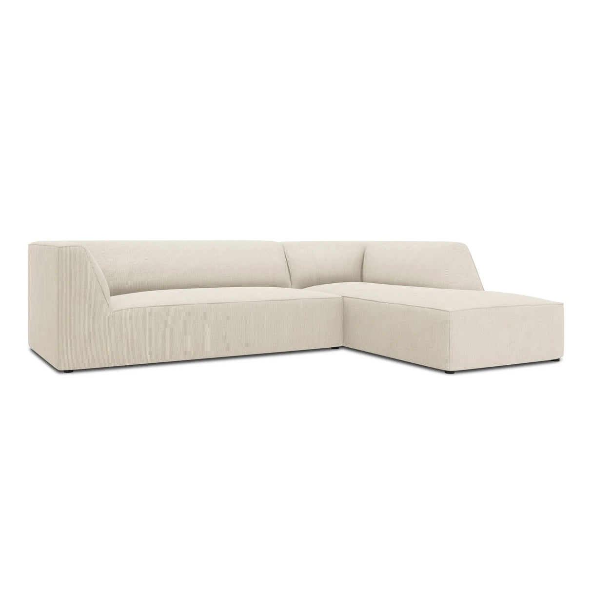 Ruby 4-Sitzer Ecksofa Rechts, mit Bezug aus Samt, Cord oder Strukturstoff, 273x180 cm – Bild 5