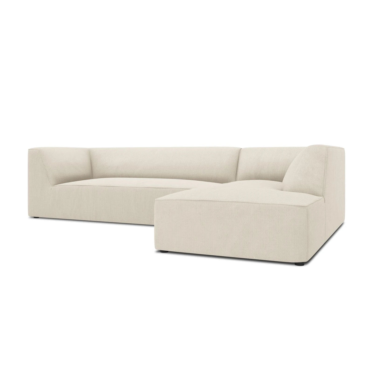 Ruby 4-Sitzer Ecksofa Rechts, mit Bezug aus Samt, Cord oder Strukturstoff, 273x180 cm – Bild 6
