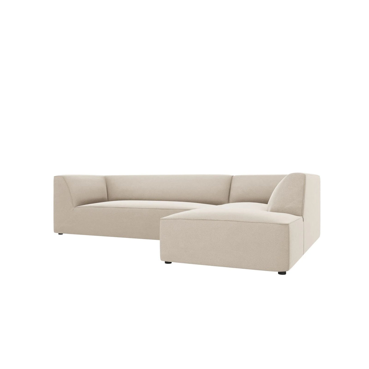 Ruby 4-Sitzer Ecksofa Rechts, mit Bezug aus Samt (Sal1) in Beige, 273x180 cm – Bild 5