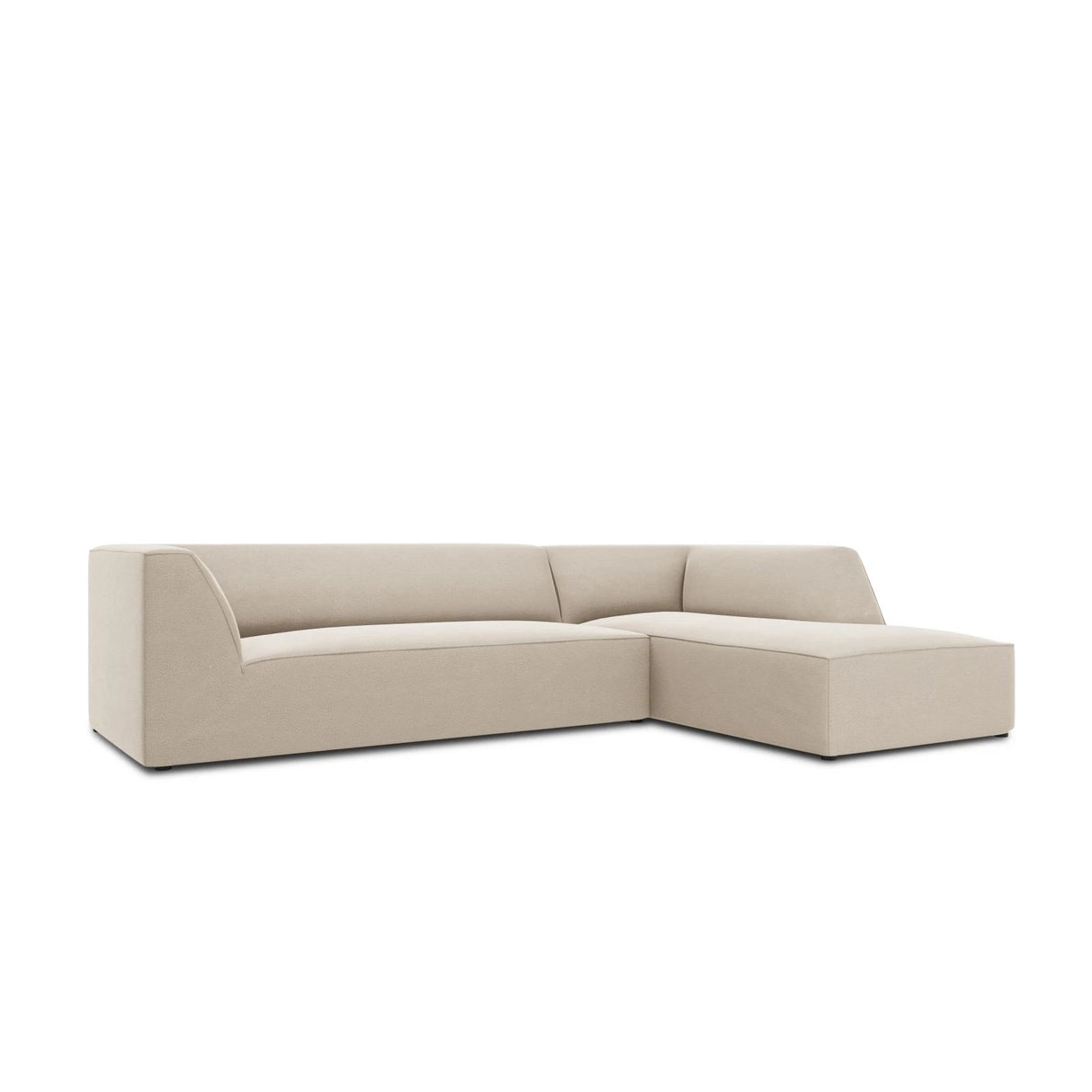 Ruby 4-Sitzer Ecksofa Rechts, mit Bezug aus Samt (Sal1) in Beige, 273x180 cm – Bild 6