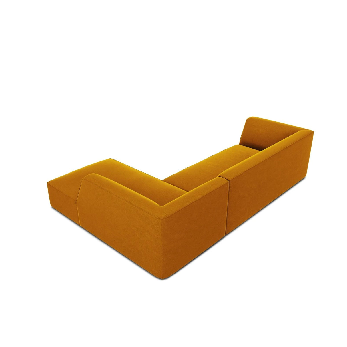 Ruby 4-Sitzer Ecksofa Rechts, mit Bezug aus Samt (Sal10) in Gelb, 273x180 cm – Bild 8