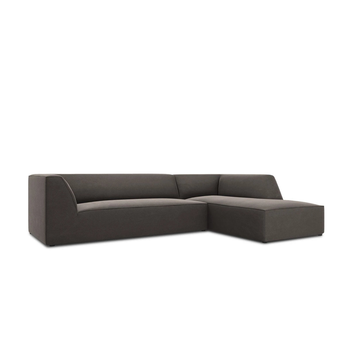 Ruby 4-Sitzer Ecksofa Rechts, mit Bezug aus Samt (Sal18) in Dunkelgrau, 273x180 cm – Bild 6