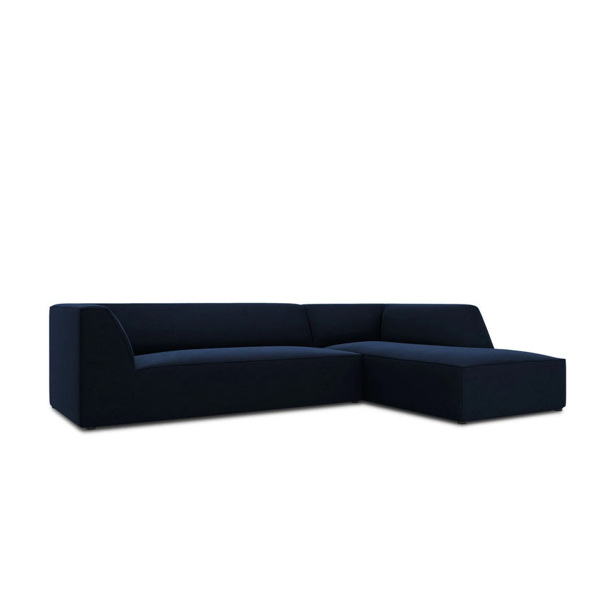 Ruby 4-Sitzer Ecksofa Rechts, mit Bezug aus Samt (Sal5) in Königsblau, 273x180 cm – Bild 6