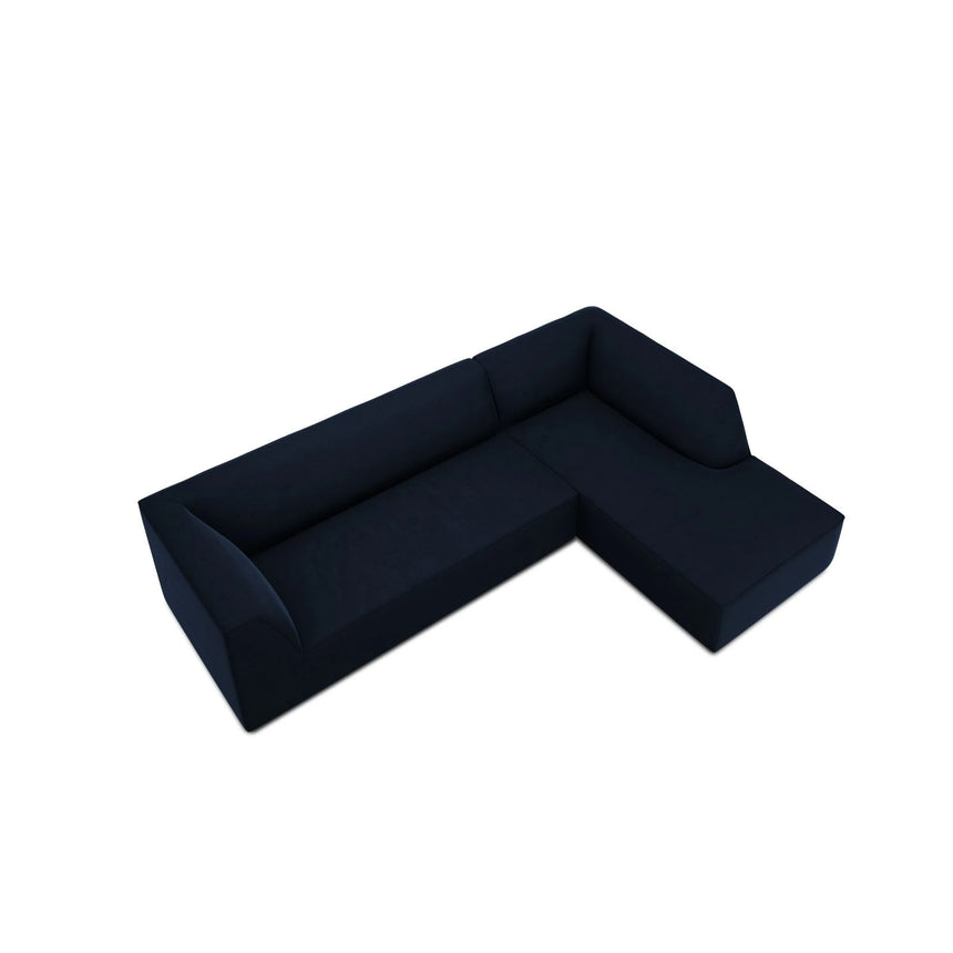 Ruby 4-Sitzer Ecksofa Rechts, mit Bezug aus Samt (Sal5) in Königsblau, 273x180 cm – Bild 7