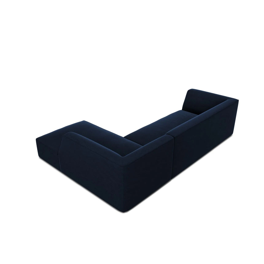 Ruby 4-Sitzer Ecksofa Rechts, mit Bezug aus Samt (Sal5) in Königsblau, 273x180 cm – Bild 8