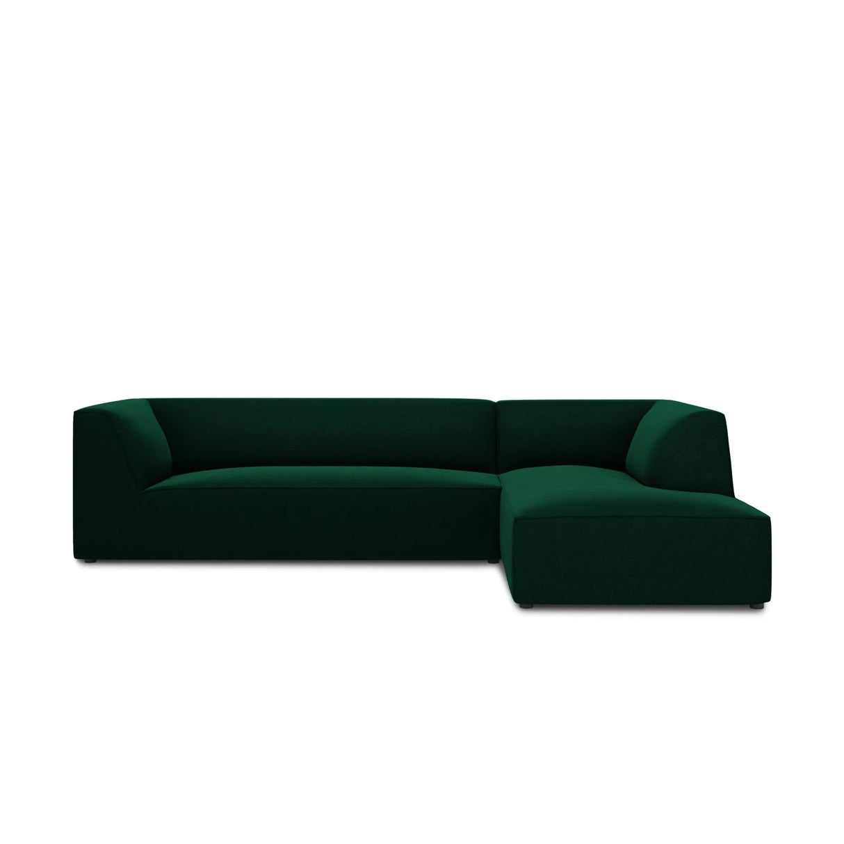 Ruby 4-Sitzer Ecksofa Rechts, mit Bezug aus Samt (Sal7) in Flaschengrün, 273x180 cm – Bild 1