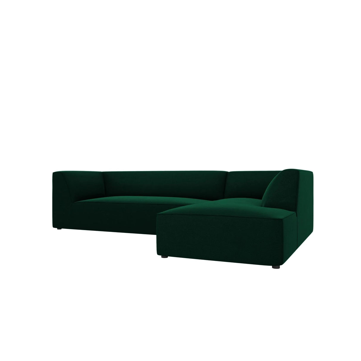 Ruby 4-Sitzer Ecksofa Rechts, mit Bezug aus Samt (Sal7) in Flaschengrün, 273x180 cm – Bild 5