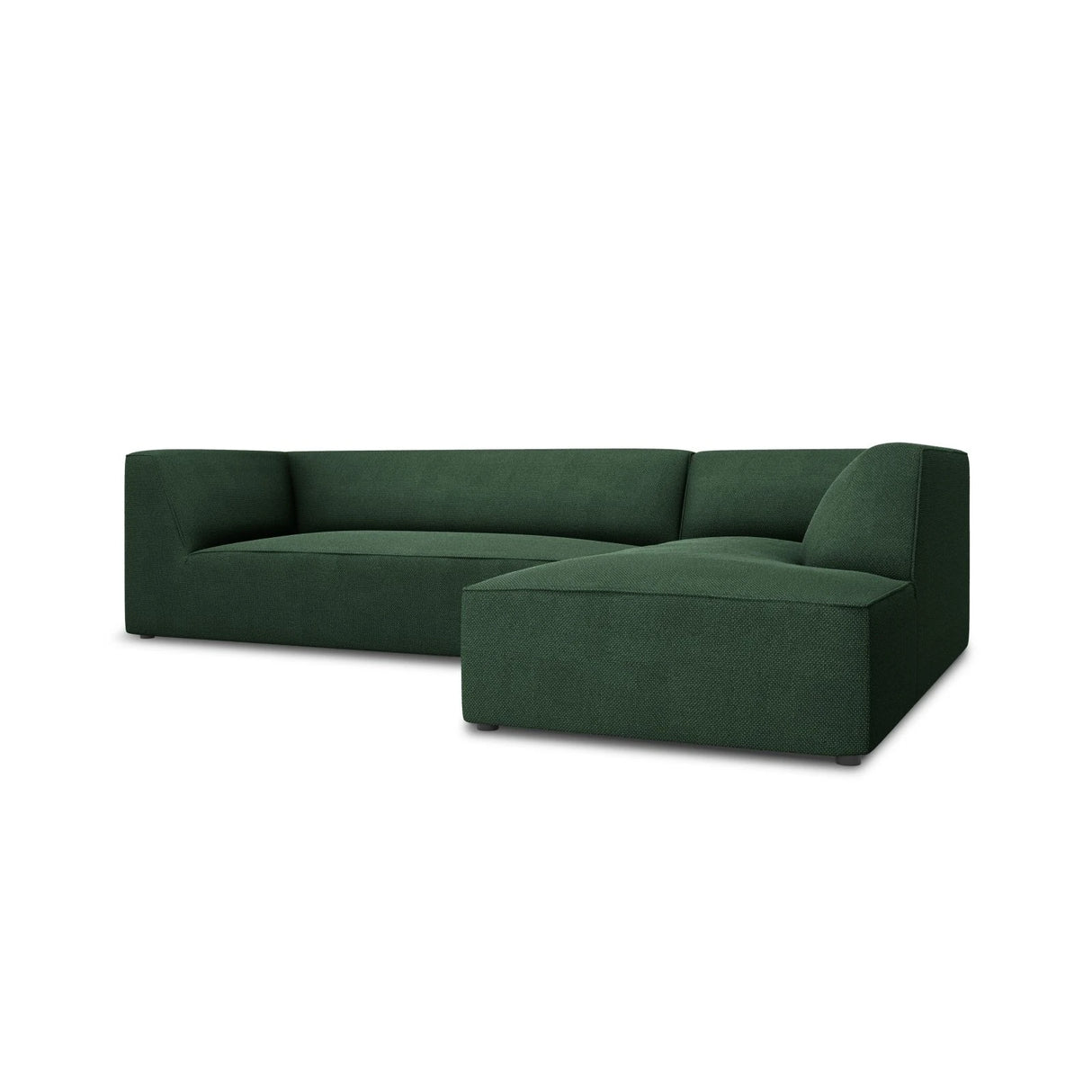 Ruby 4-Sitzer Ecksofa Rechts, mit Bezug aus Strukturierter Stoff (Ota14) in Grün, 273x180 cm – Bild 3