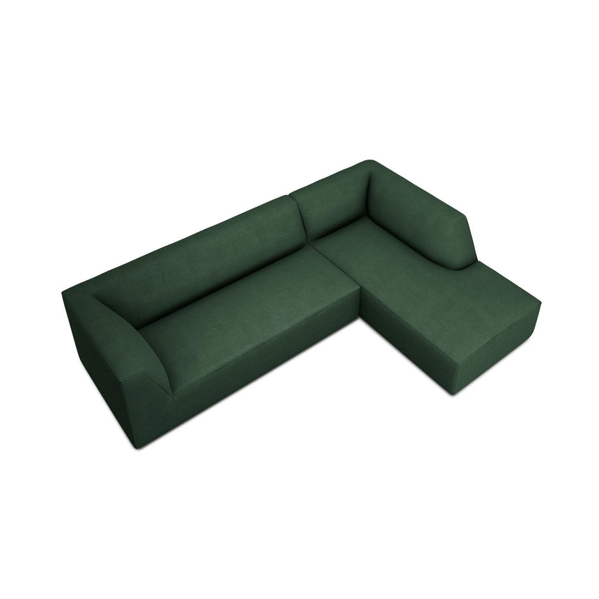 Ruby 4-Sitzer Ecksofa Rechts, mit Bezug aus Strukturierter Stoff (Ota14) in Grün, 273x180 cm – Bild 5
