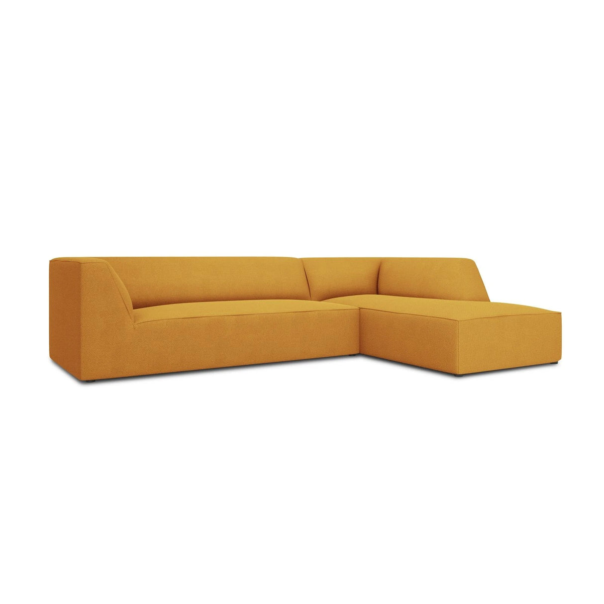 Ruby 4-Sitzer Ecksofa Rechts, mit Bezug aus Strukturierter Stoff (Ota4) in Gelb, 273x180 cm – Bild 4